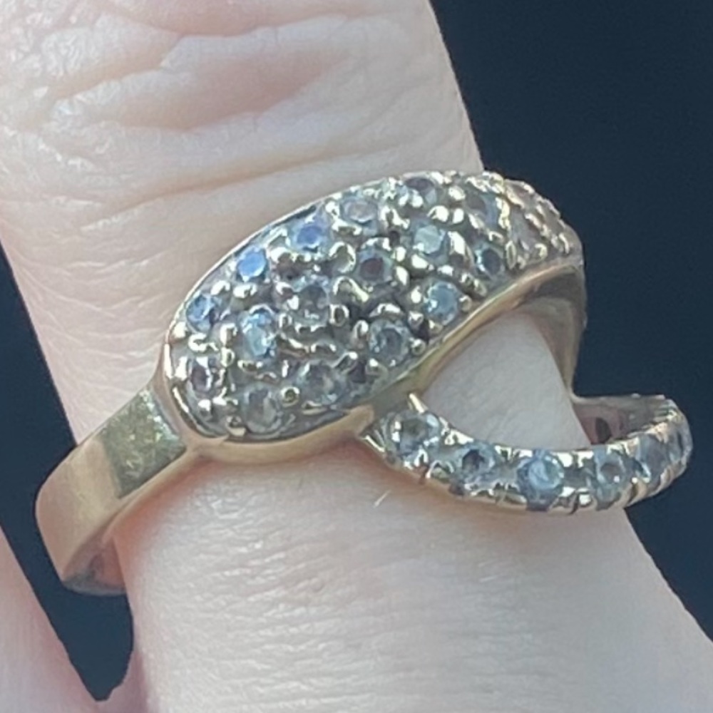 ISO: Vintage Gold Ring - Swish Swirl Cluster Organic